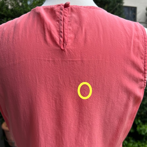 100% Silk Max Studio Sleeveless Blouse with Pleated Neckline - Picture 9 of 15